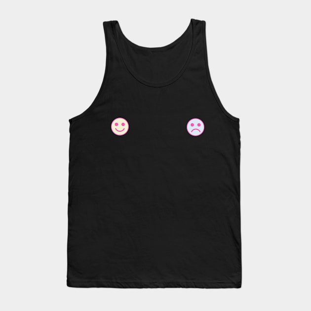 Happy Sad Shirt Faux Pasties Tank Top by ShinyBat